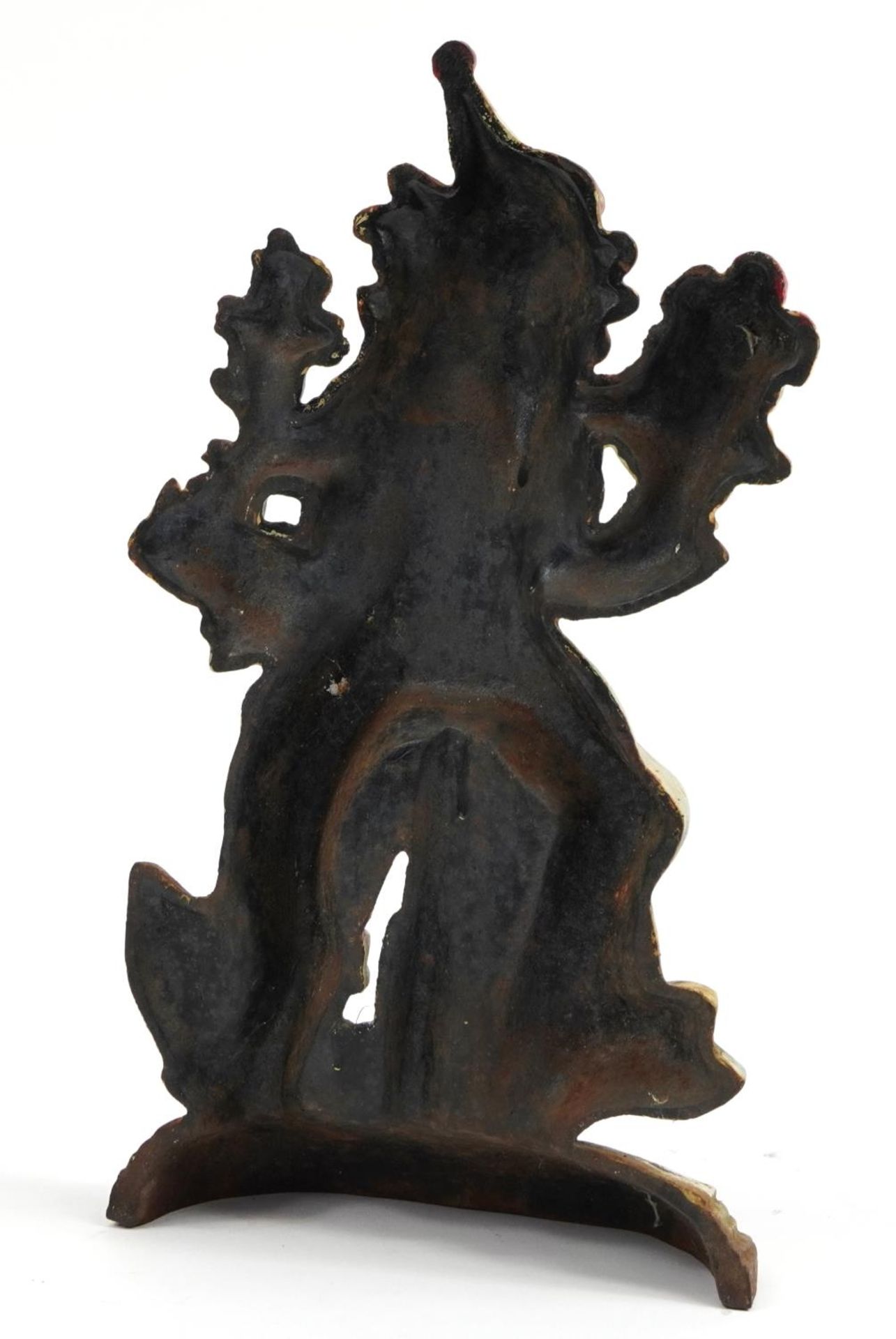 Cast iron doorstop in the form of a clown on a unicycle, 32cm high - Bild 2 aus 3