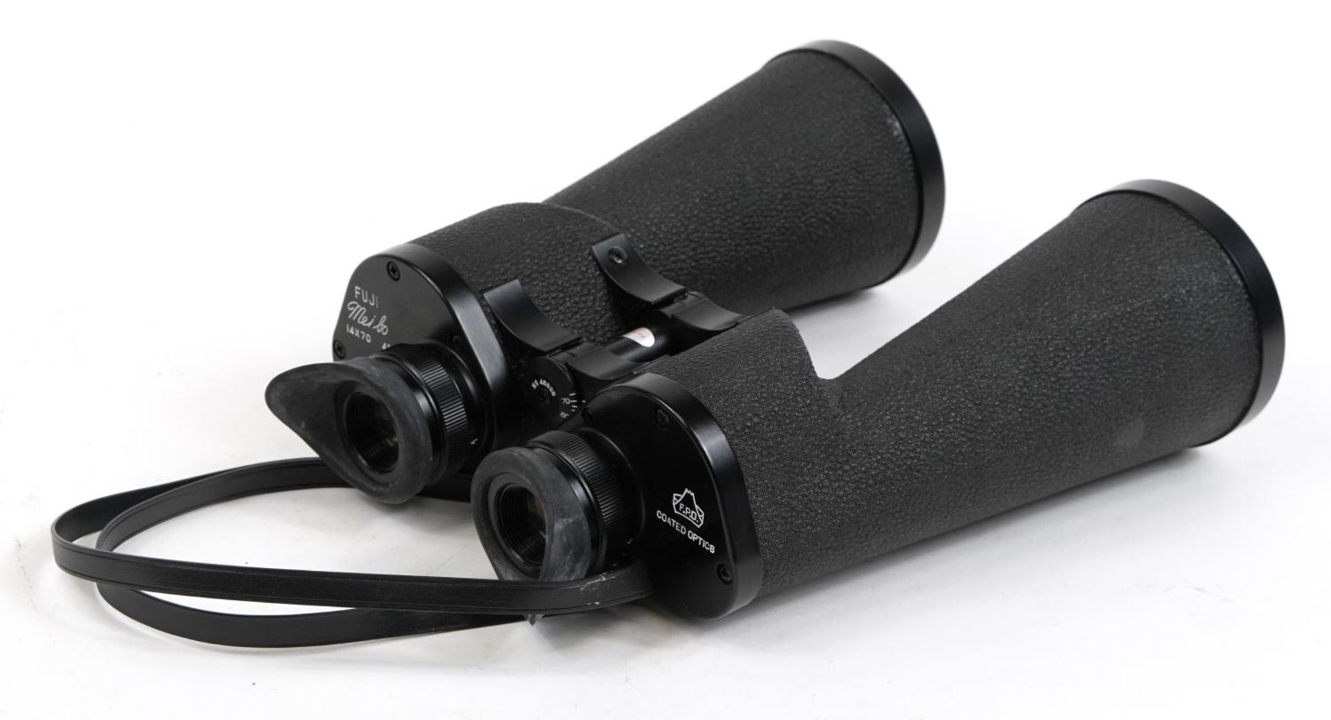 Pair of Fuji Meibo 14x70 binoculars with fitted case, 27cm in length - Image 3 of 5