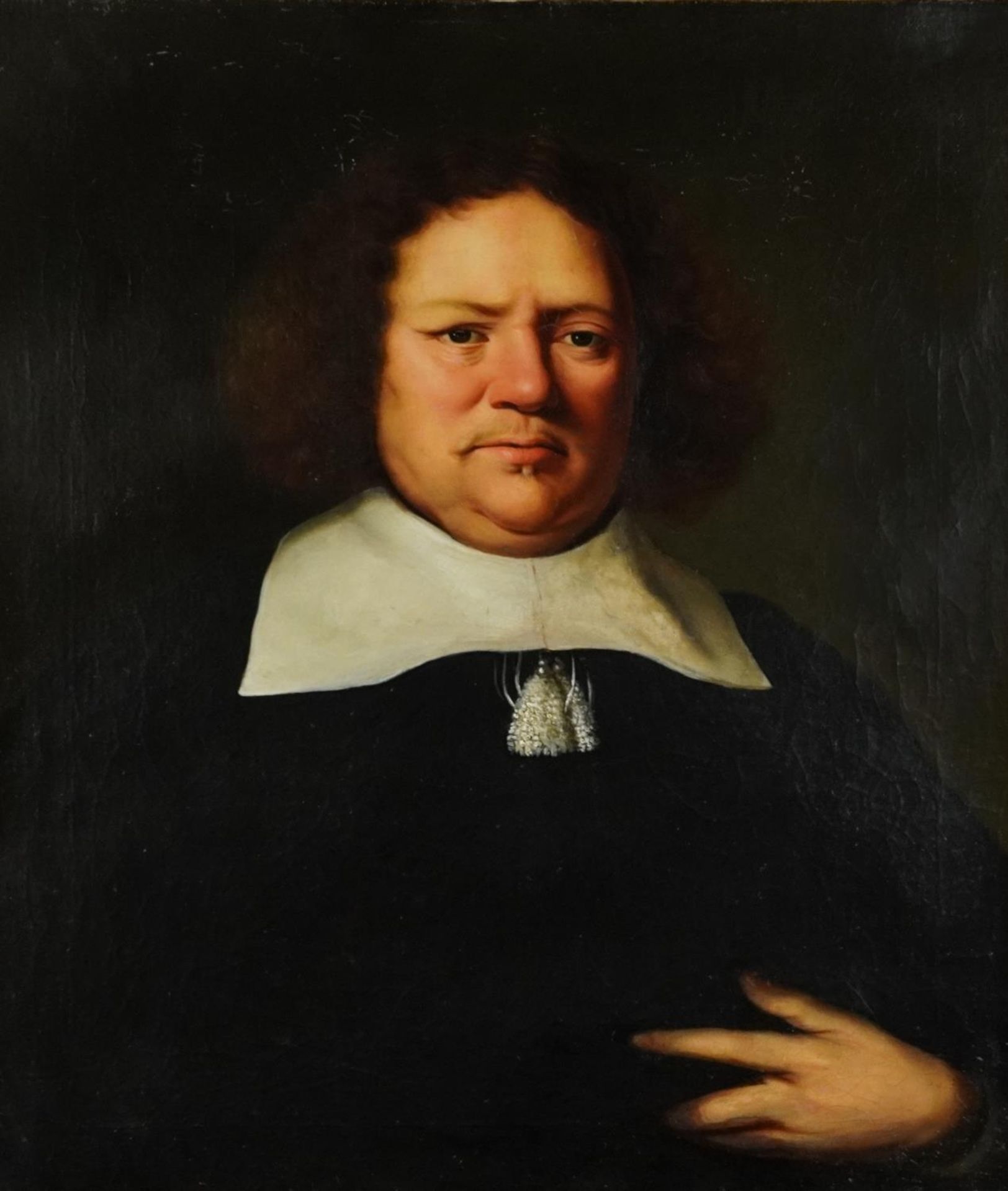 After Ferdinand Bol - Portrait of a gentleman, possibly Lord Hebdon, antique Dutch school oil on