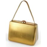 Vintage ladies compact combination purse/cigarette case in the form of a handbag, 9.5cm wide