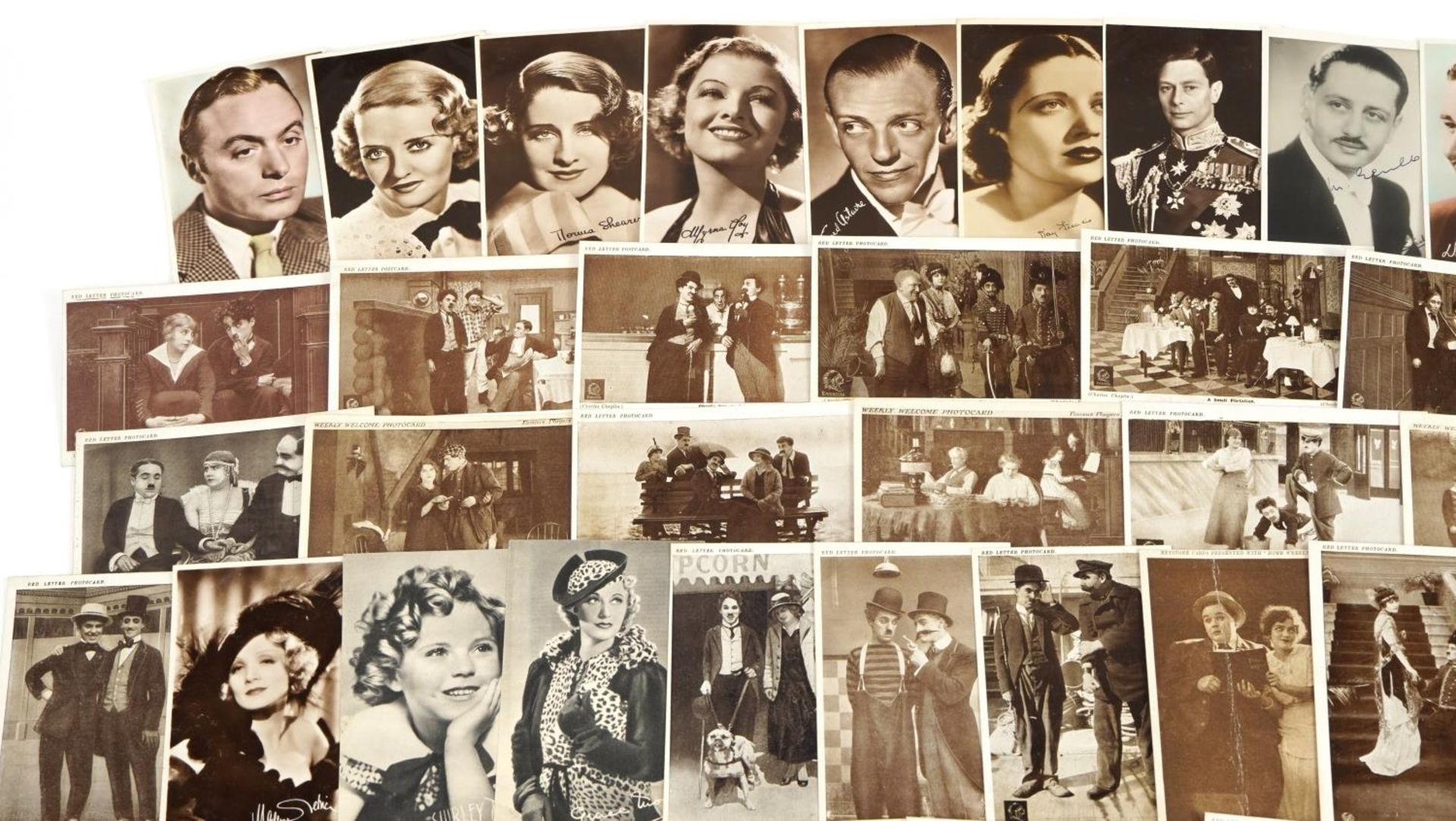 Collection of black and white postcards, mostly film stars and royalty - Image 2 of 5