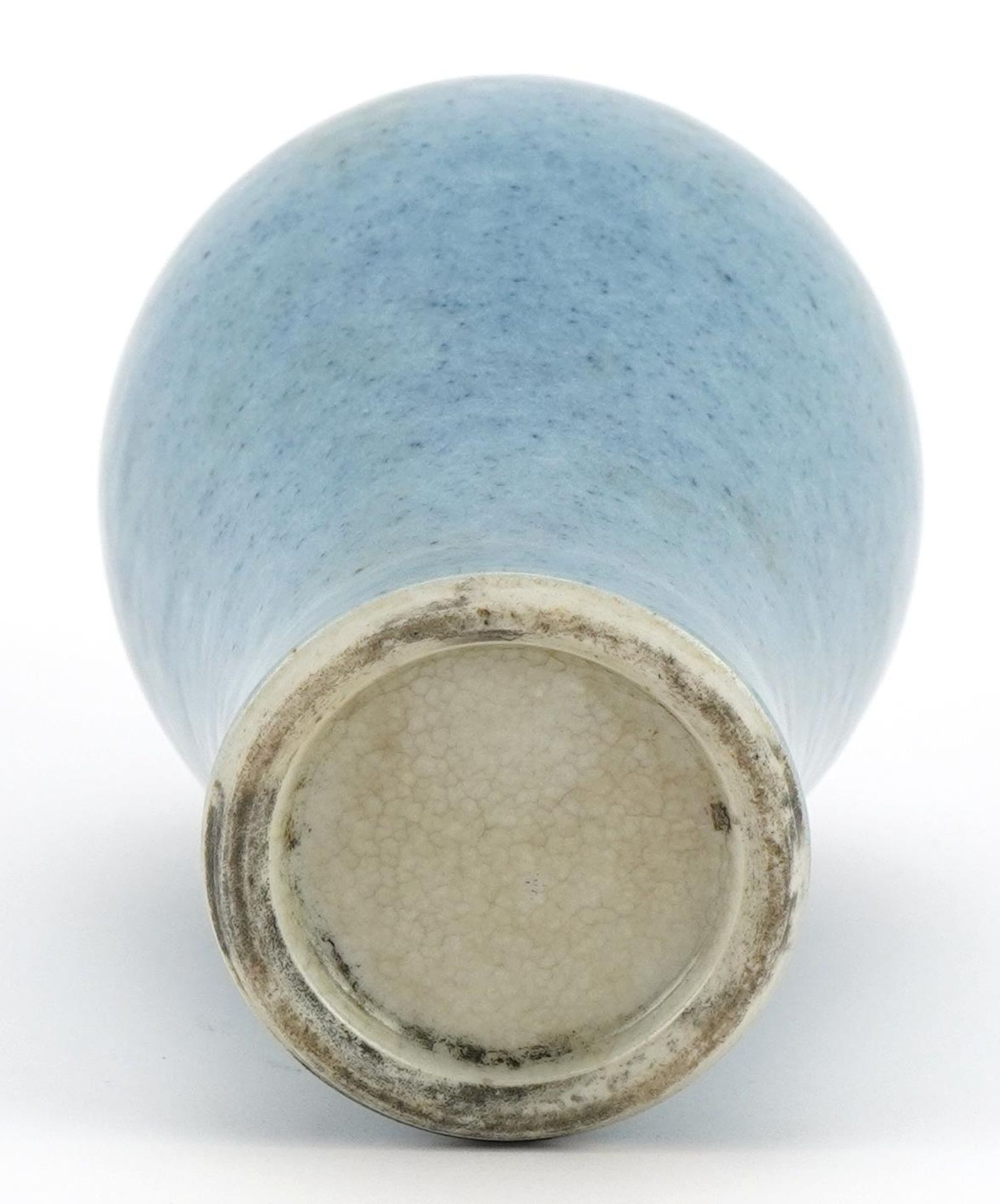 Chinese porcelain baluster vase having a blue glaze, 17cm high - Image 3 of 3