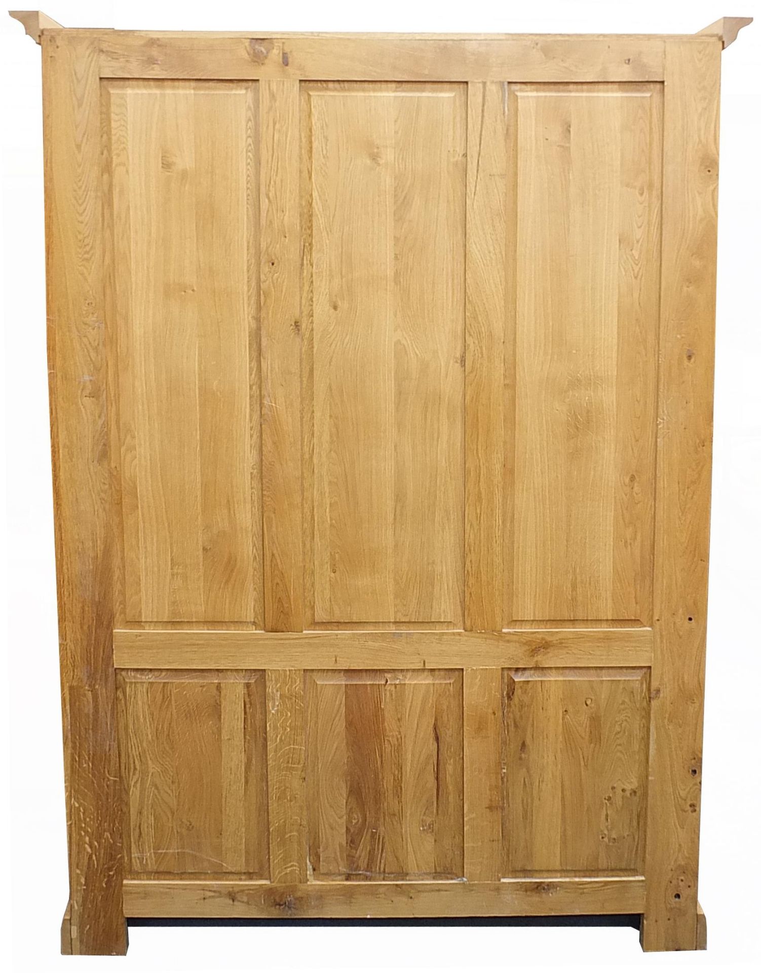 Large contemporary light oak bookcase, 200cm H x 150cm W x 62cm D - Image 3 of 3