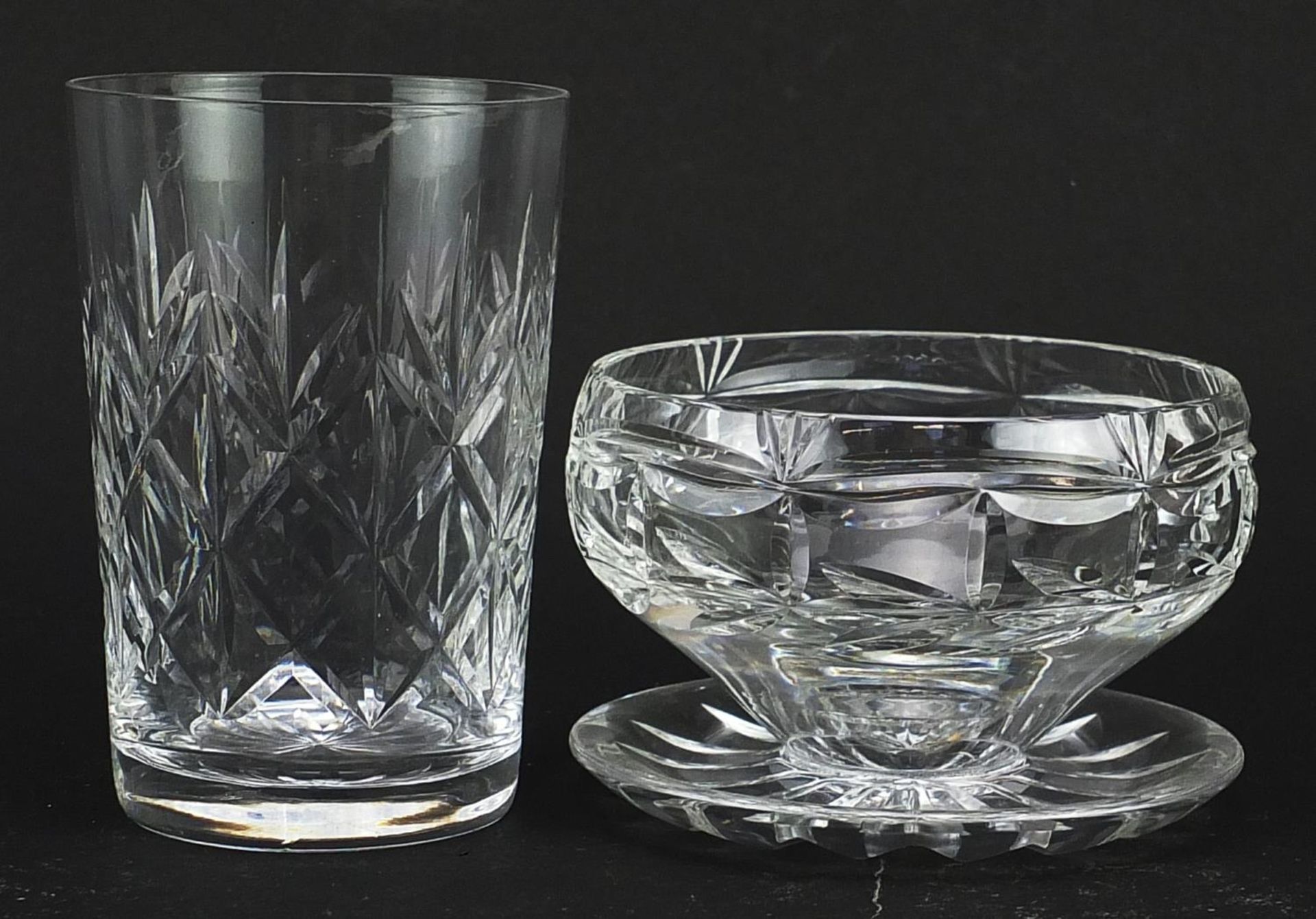 Set of six Stuart Crystal sundae dishes and set of four drinking glasses, the largest each 10.5cm - Bild 5 aus 6