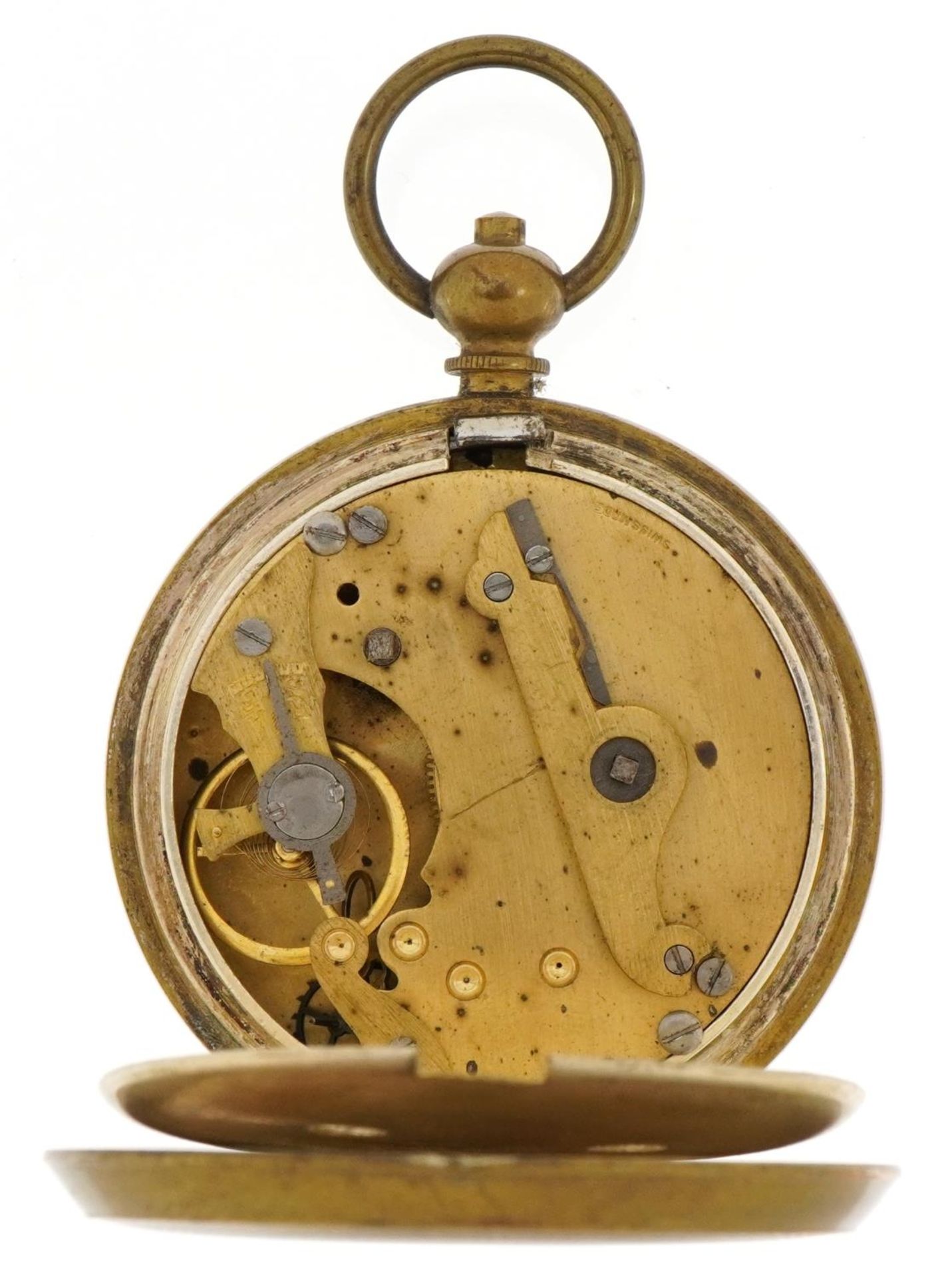 Gentlemen's Superior Railway Timekeeper open face pocket watch with enamelled dial, 53mm in diameter - Image 3 of 3