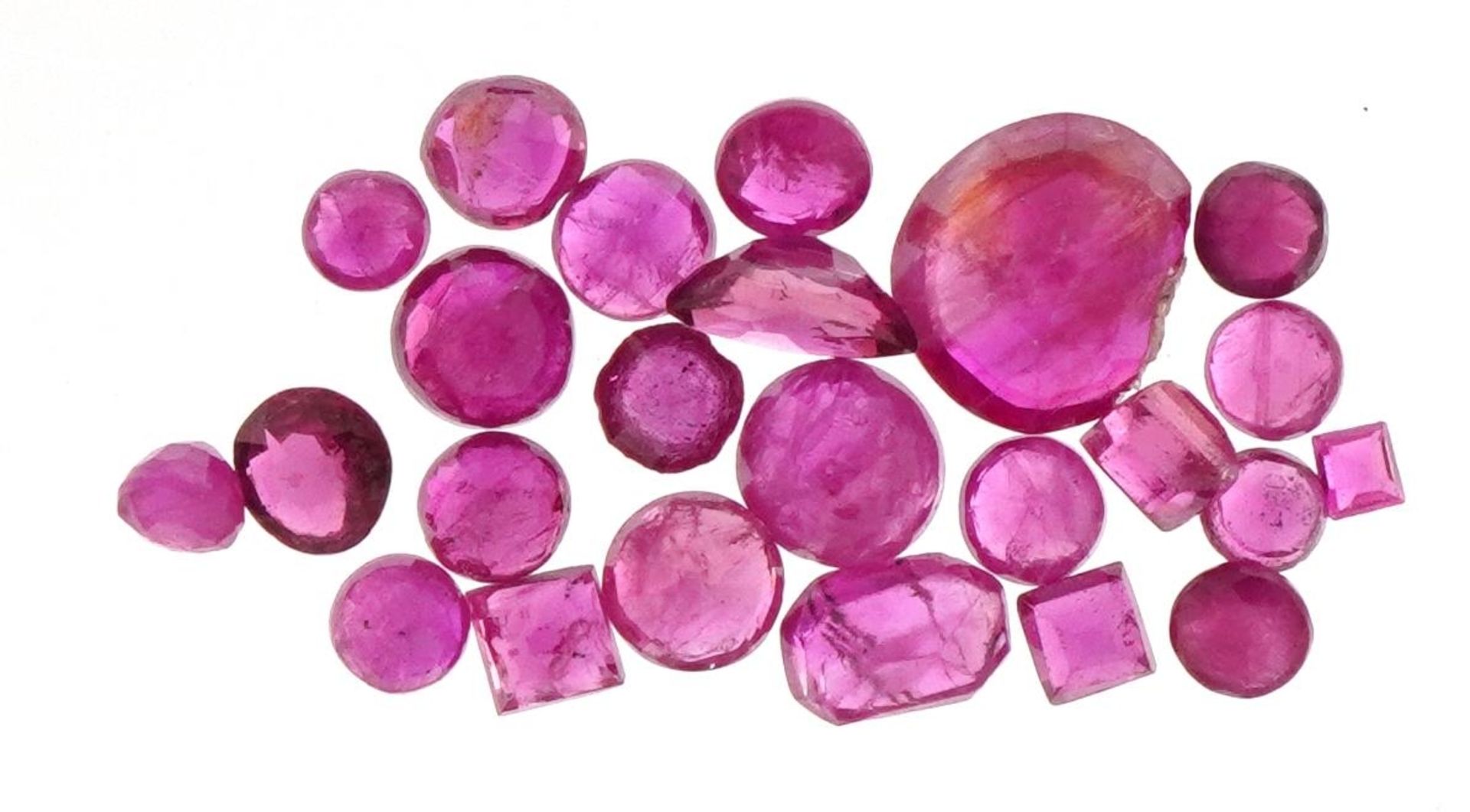 Collection of loose rubies, total ruby weight approximately 1.16 carat