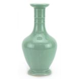 Chinese porcelain vase having a sang de boeuf glaze, six figure character marks to the base, 29cm