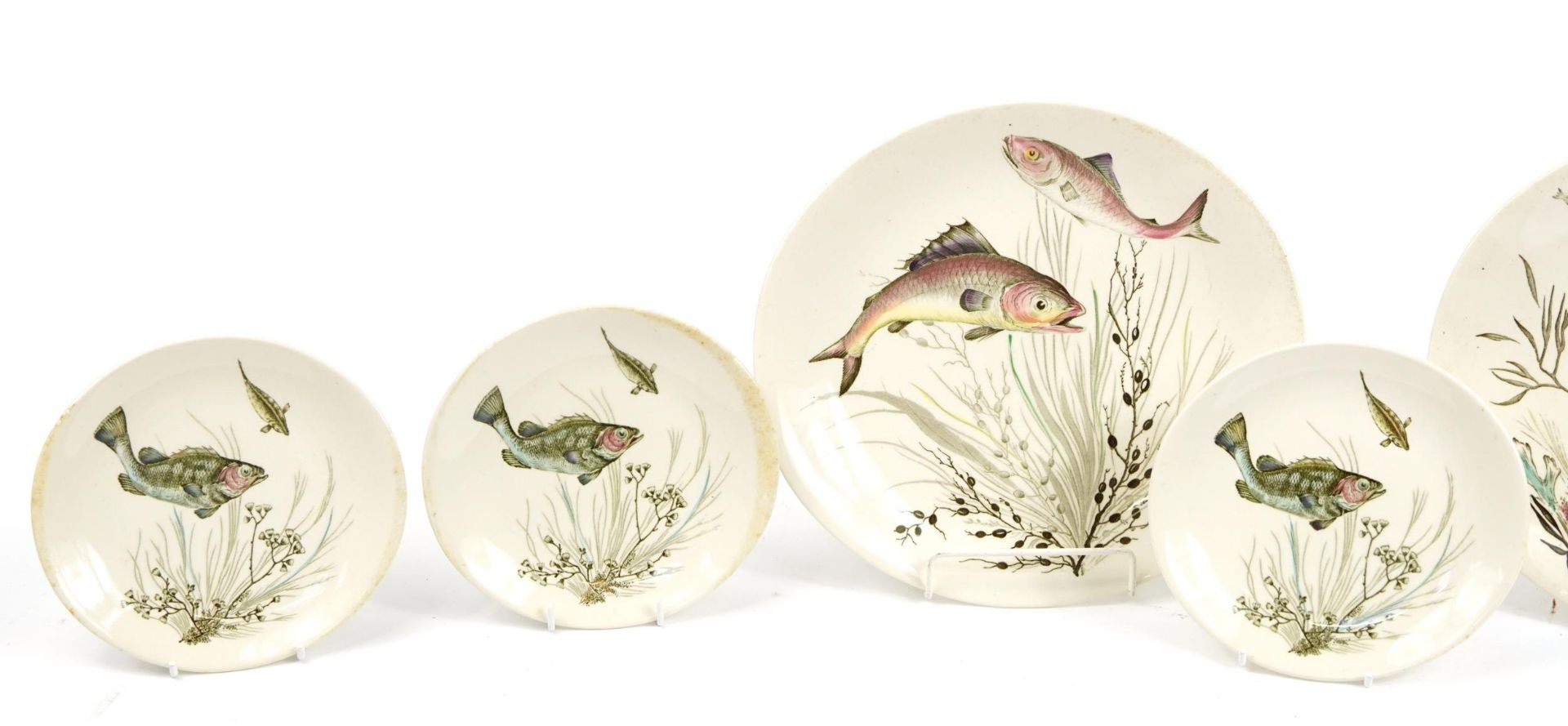 Seven Johnson Bros fish design plates, the largest each 26cm wide - Bild 2 aus 4