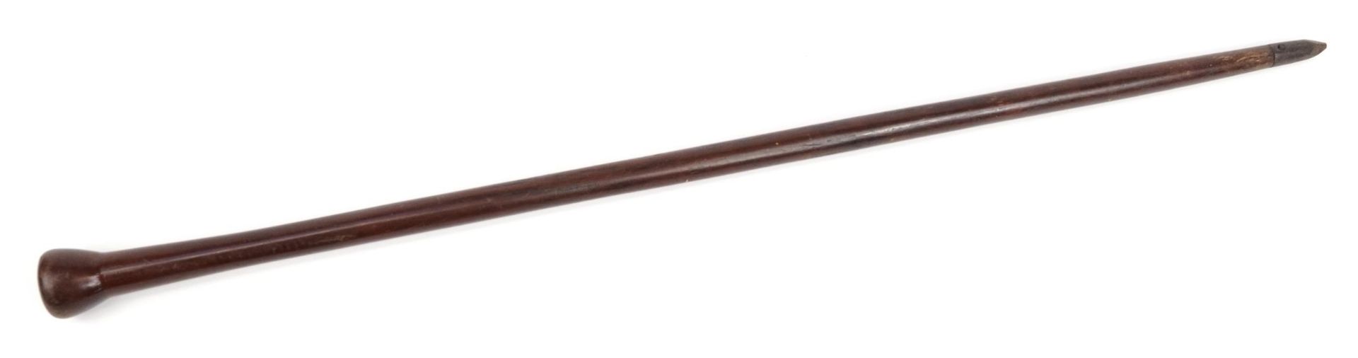 Tribal interest hardwood walking stick, 92cm in length - Image 3 of 3