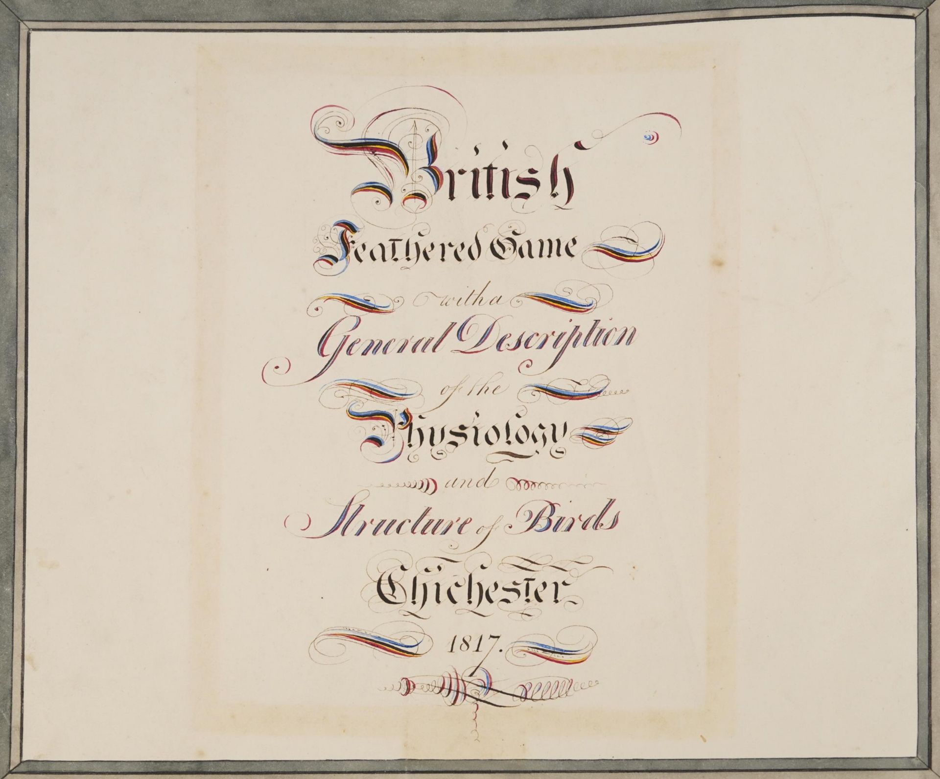 British Feathered Game, 19th century leather bound book by G. Just, presented to him by Col Lyon, - Image 3 of 5