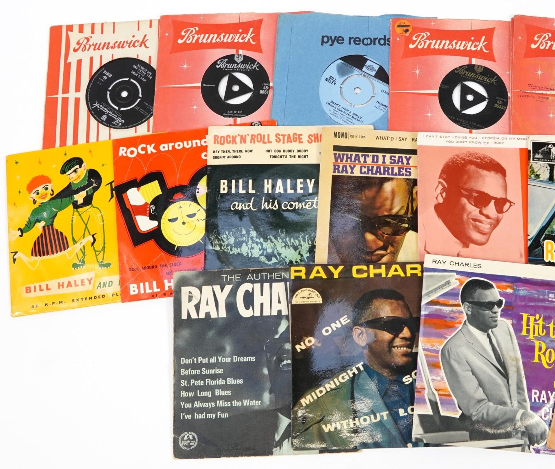 45rpm records including Ray Charles and Bill Halley and his Comets - Bild 2 aus 3