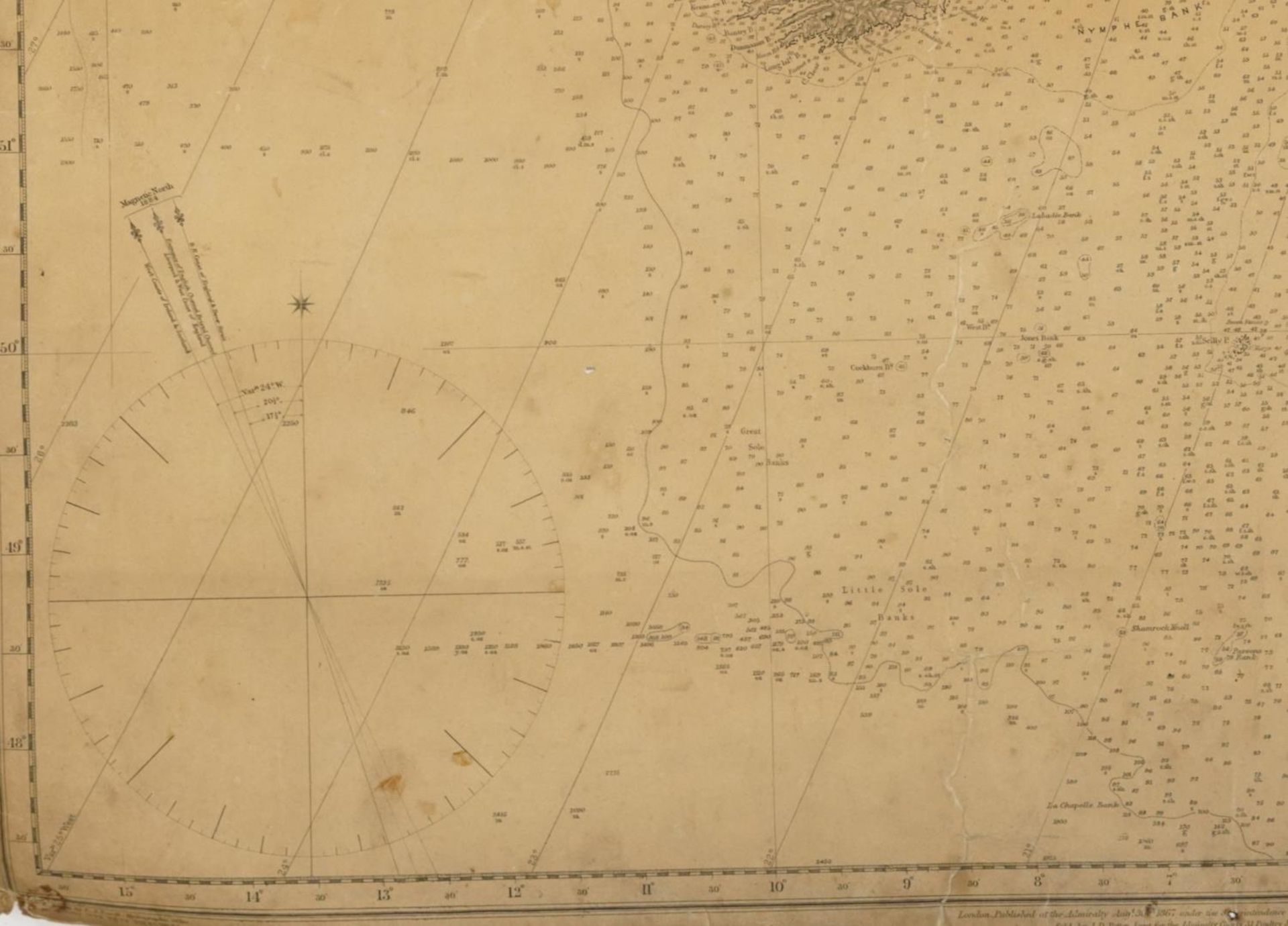 Three Canvas backed Admiralty maps - Image 11 of 12