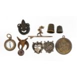 Antique and later jewellery including Edwardian silver mizpah brooch, Birmingham 1906, miniature