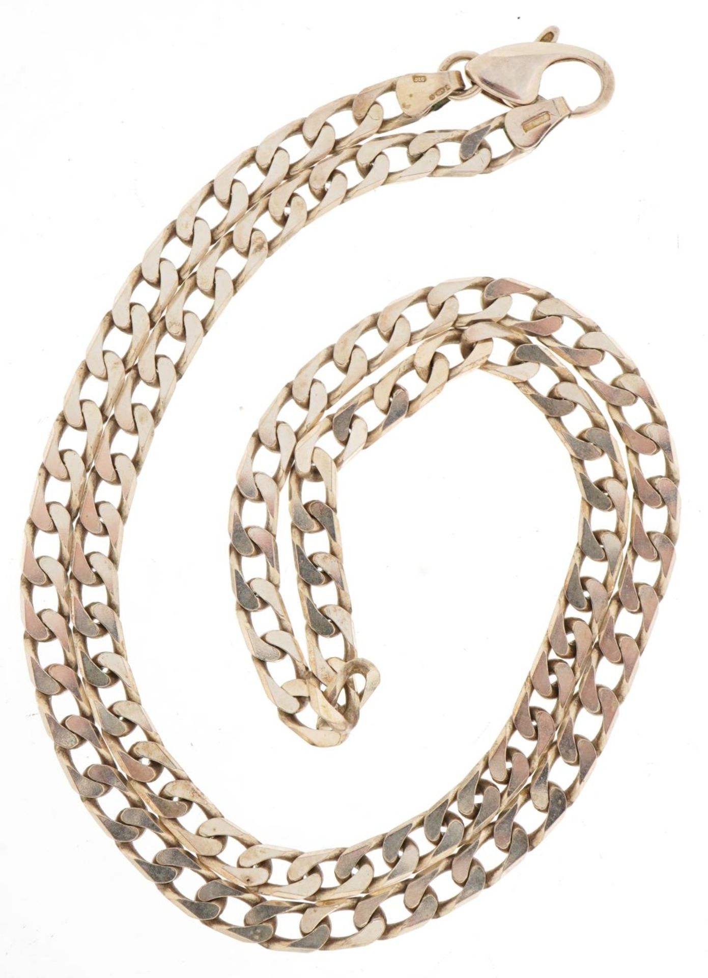 925 silver curb link necklace, 48cm in length, 20.1g - Bild 2 aus 3
