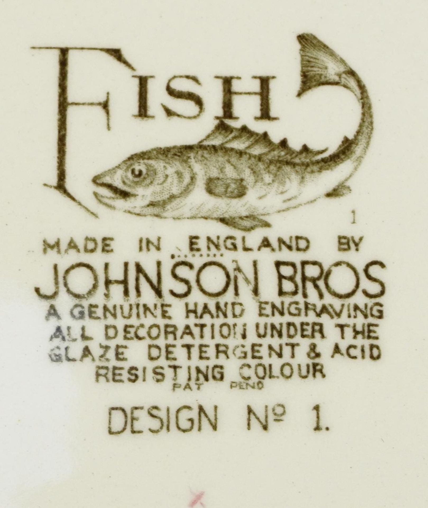 Seven Johnson Bros fish design plates, the largest each 26cm wide - Bild 4 aus 4