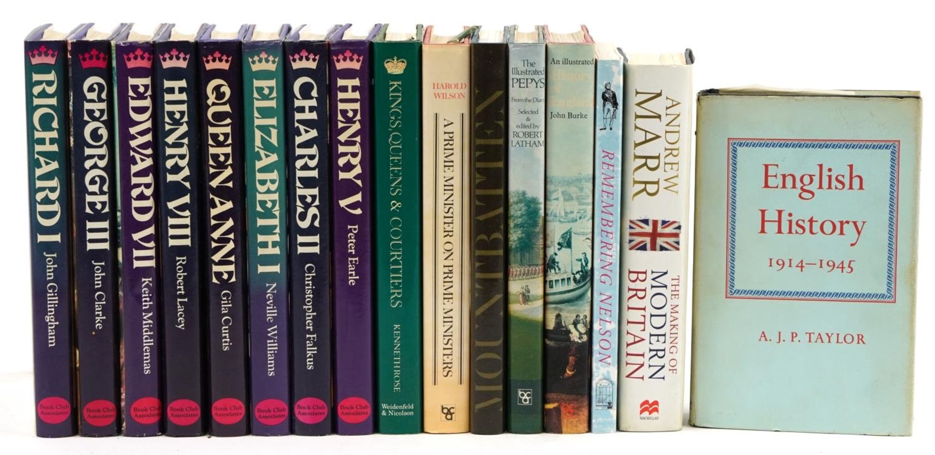 Kings & Queens of England series of hardback books including Remembering Nelson and Pepys English