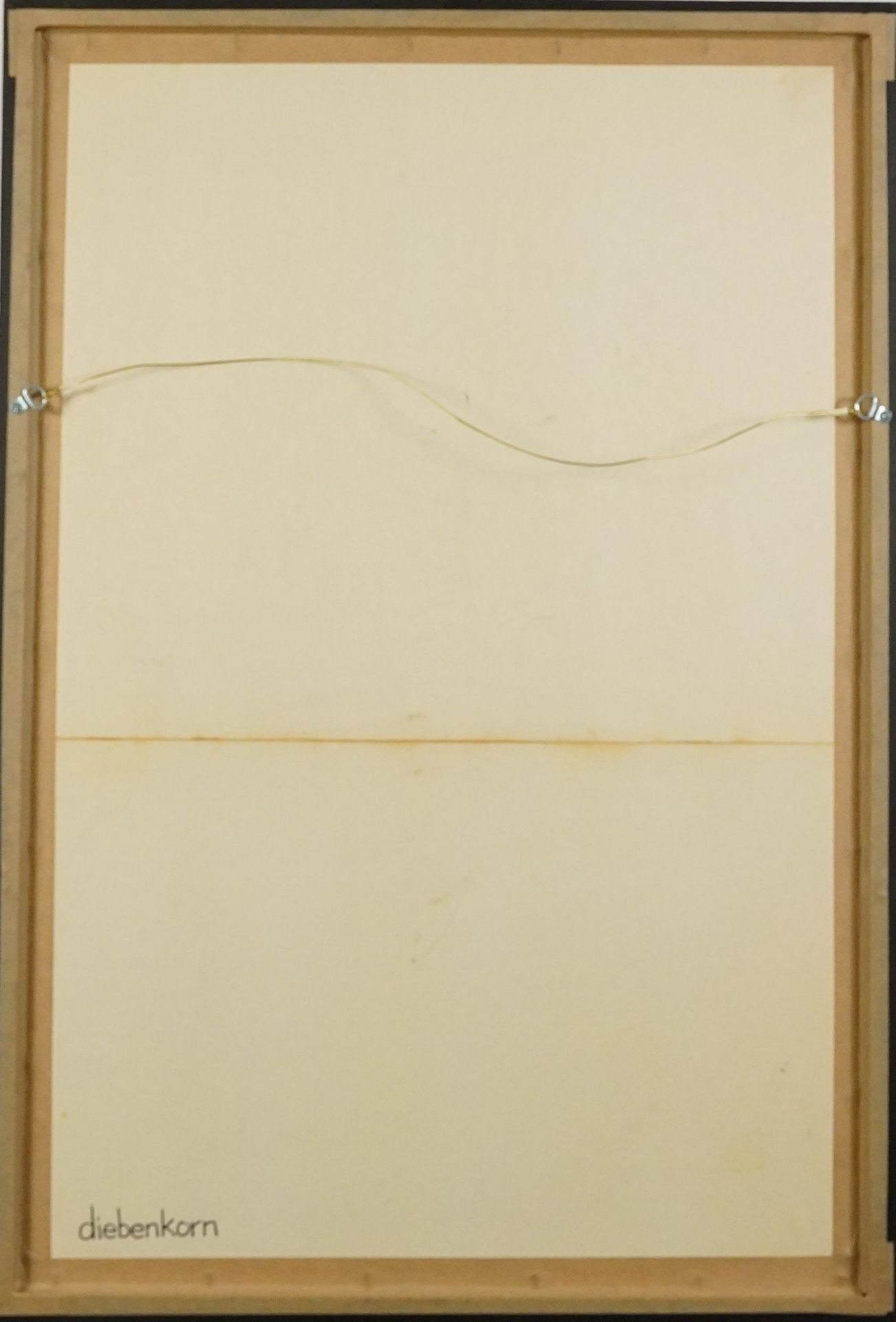 Manner of Richard Diebenkorn - Abstract composition, geometric shapes, American school oil on board, - Bild 3 aus 4