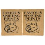 Famous Sporting Prints by Henry Alken, two vintage books with colour prints