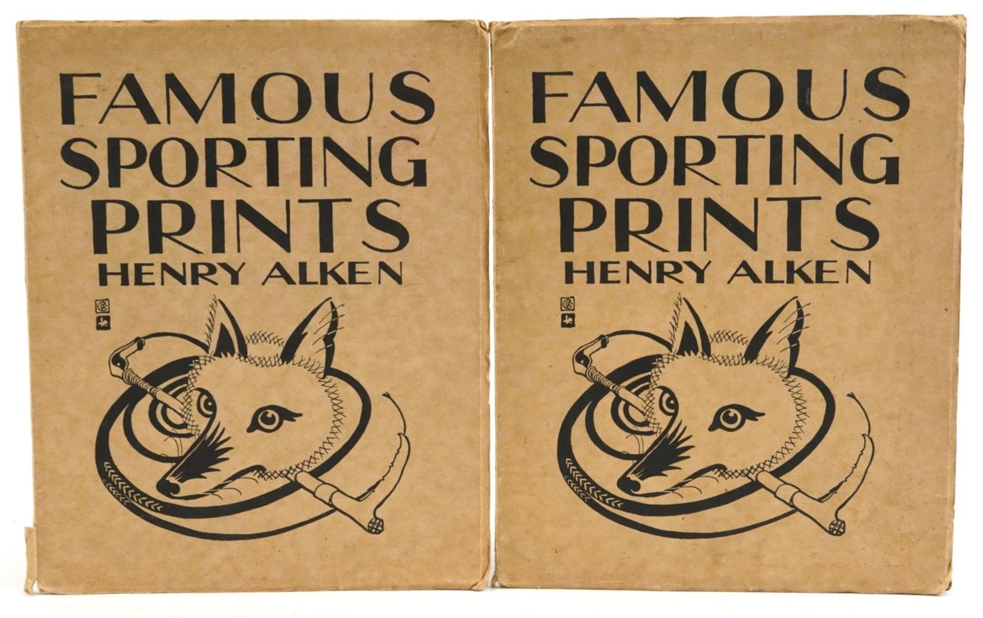 Famous Sporting Prints by Henry Alken, two vintage books with colour prints