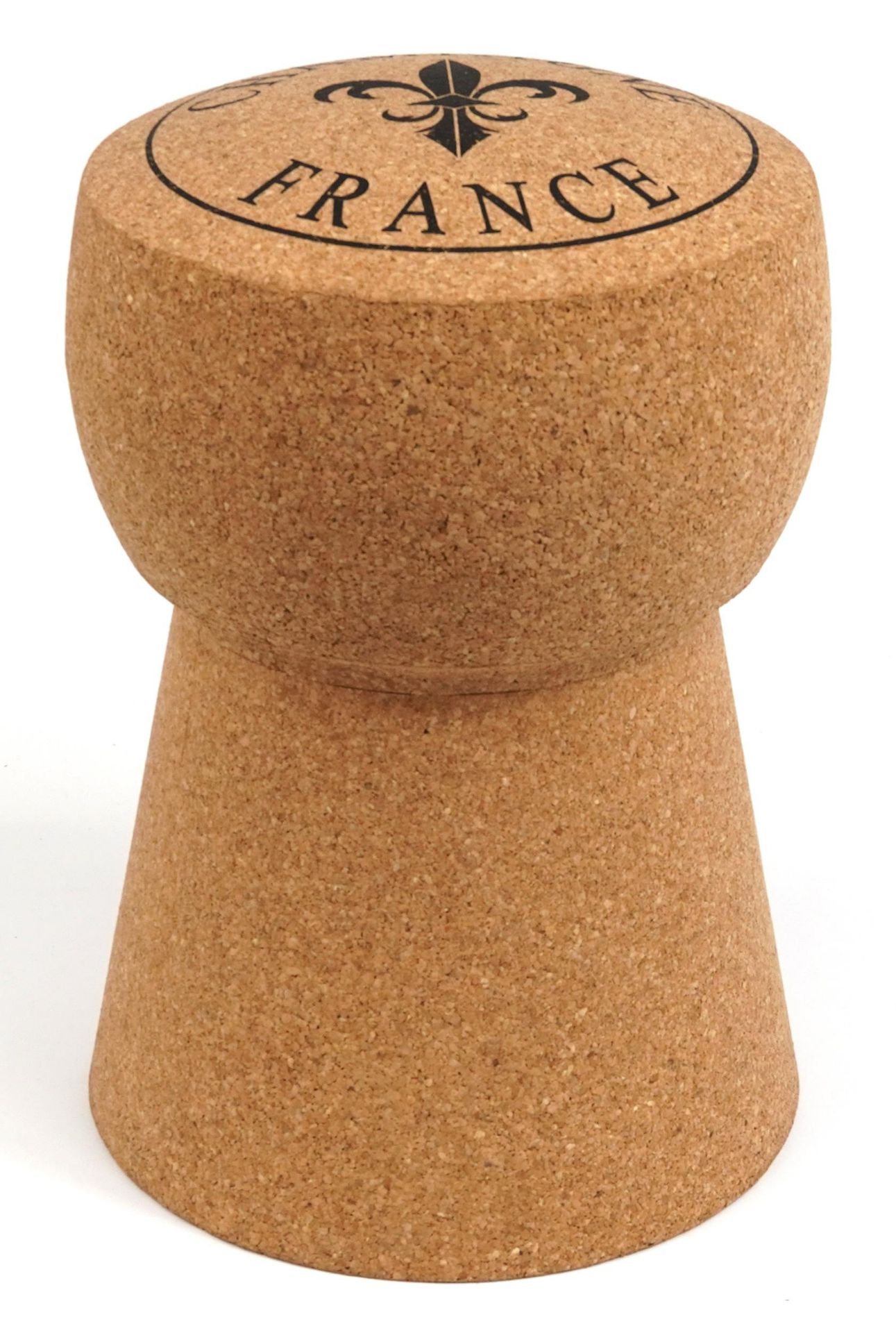 Novelty Champagne cork design stool, 48cm high