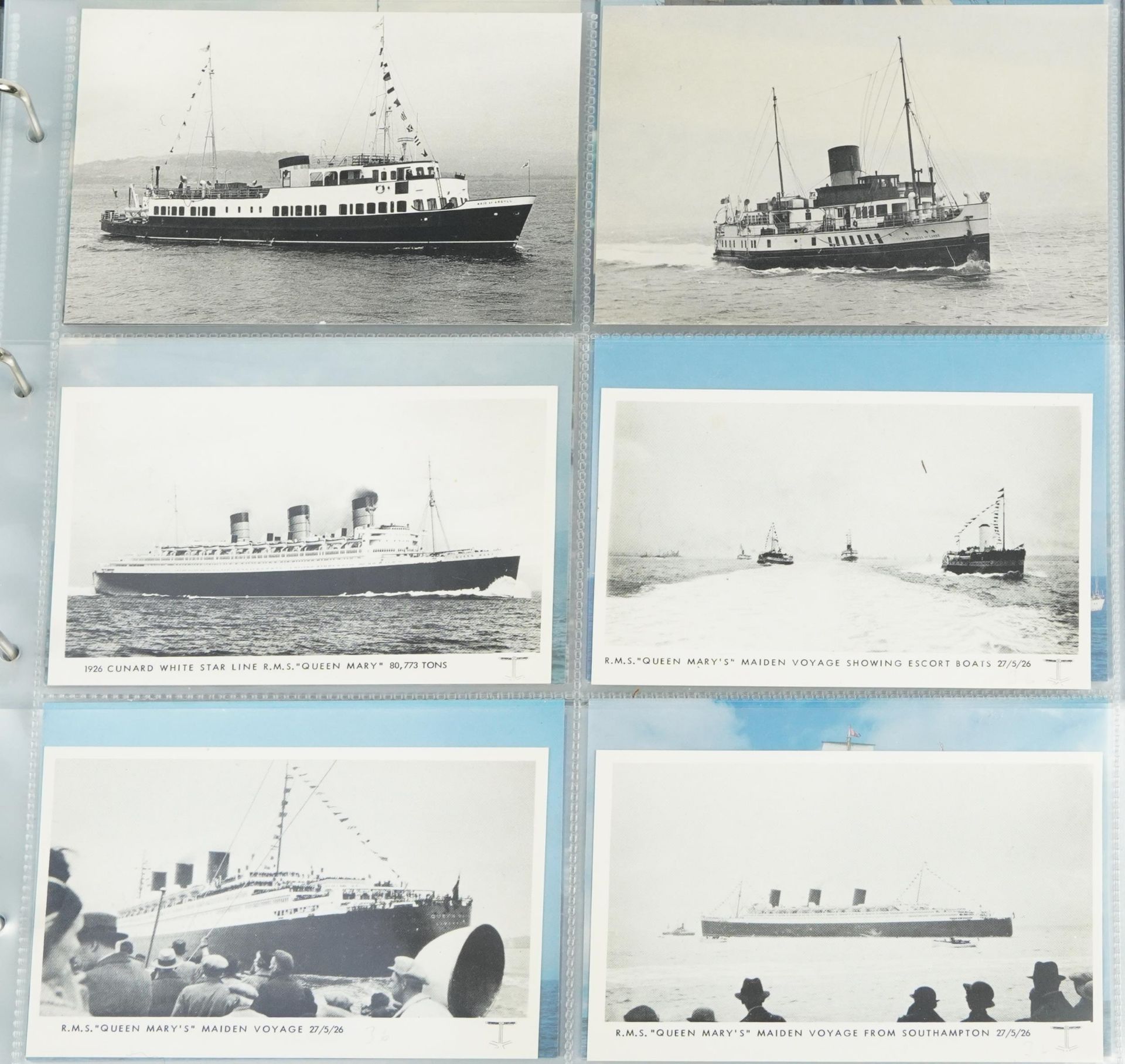 Collection of shipping interest postcards arranged in an album - Bild 5 aus 7