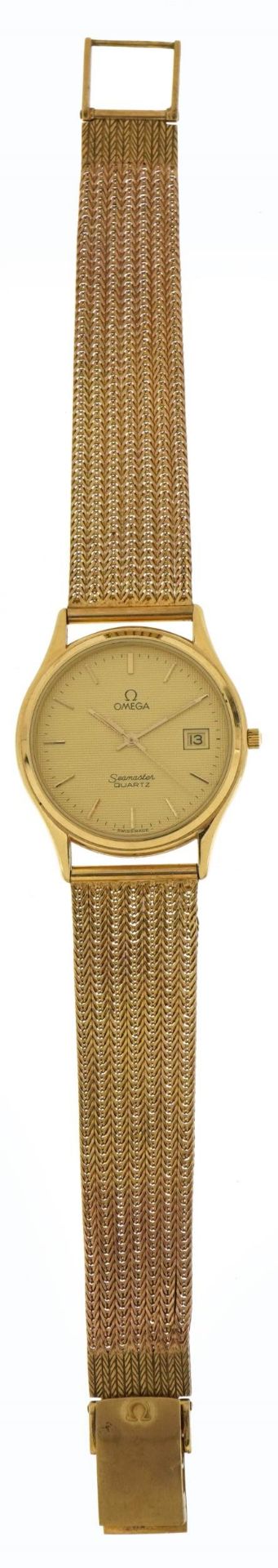 *WITHDRAWN* Omega, gentlemen's Omega Seamaster quartz dress wristwatch with date aperture, the case - Image 2 of 5
