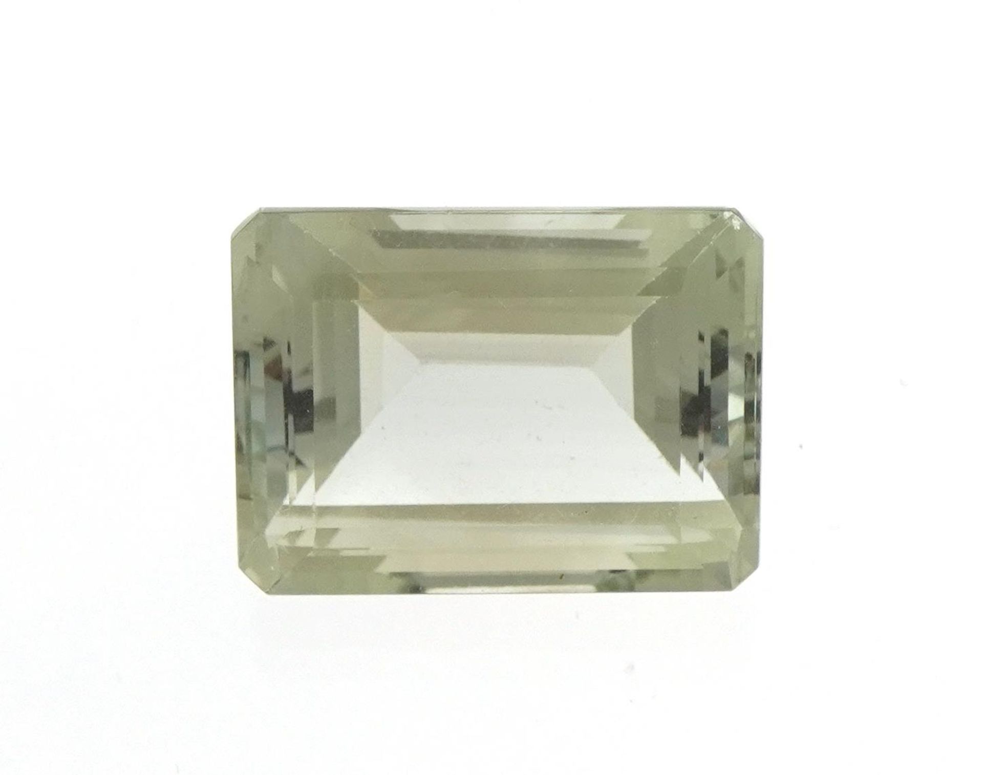 Emerald cut green amethyst gemstone, 25.84 carat - Image 2 of 2