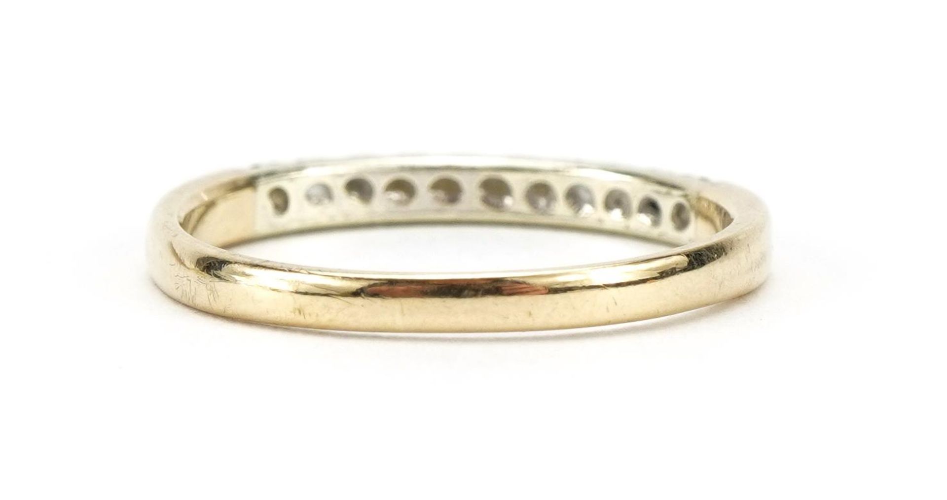 9ct gold ruby and diamond half eternity ring, size N, 1.7g - Bild 2 aus 4