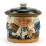 Harry Simeon for Royal Doulton, stoneware Toby design tobacco jar, impressed marks to the base, 13cm