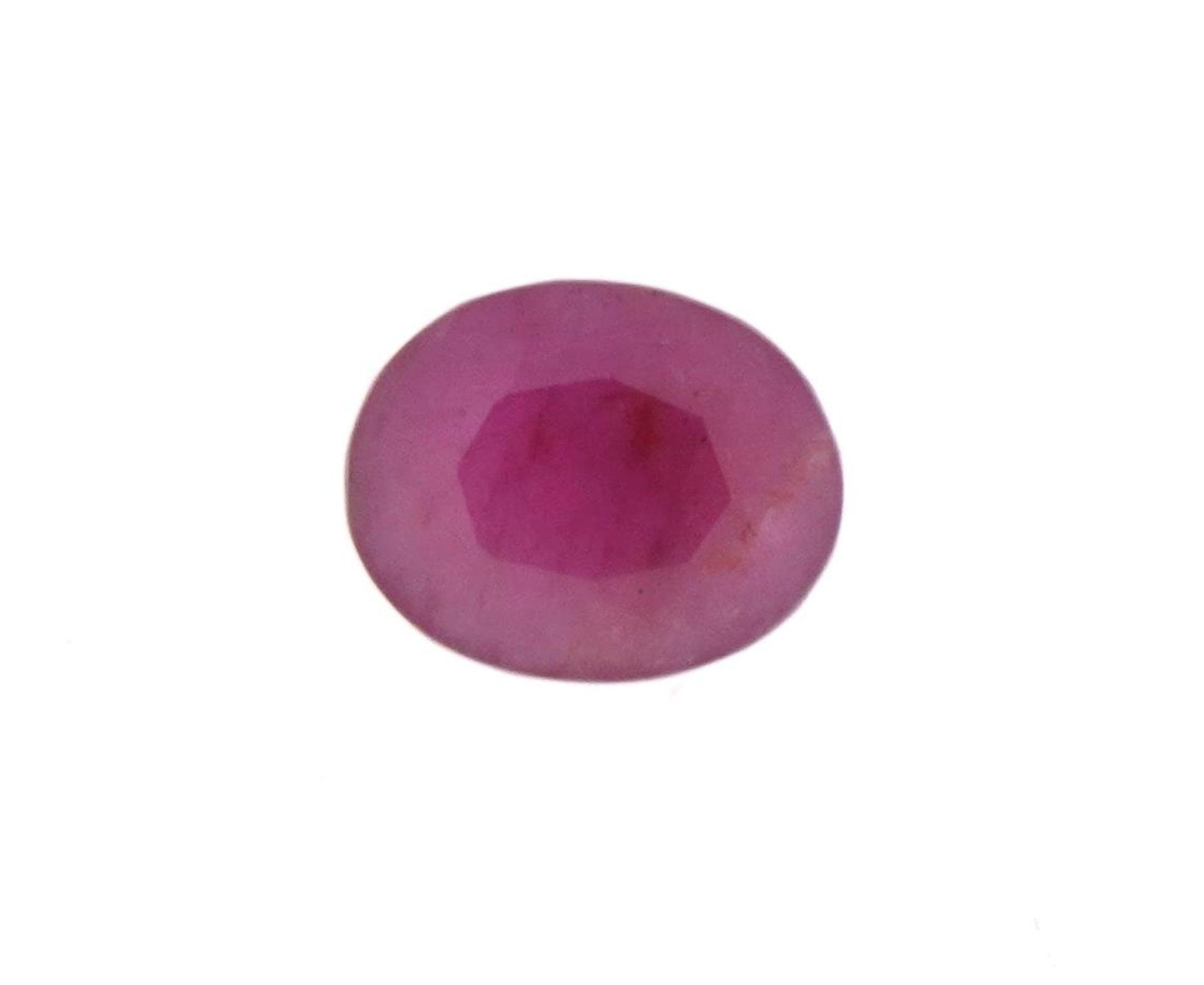 Oval ruby gemstone, 4.34 carat - Bild 2 aus 2