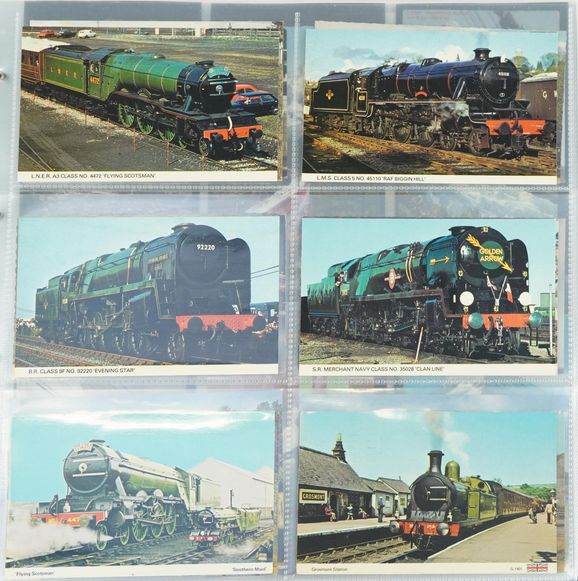 Collection of railway locomotive postcards arranged in an album including Arthur Dixon and British - Bild 4 aus 7