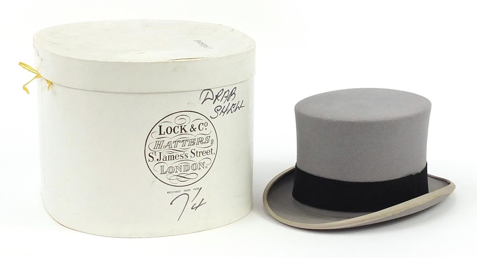 Lock & Co top hat with box, the interior 20.5cm x 16cm