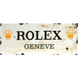 Enamel Rolex rectangular advertising sign, 60cm x 24cm