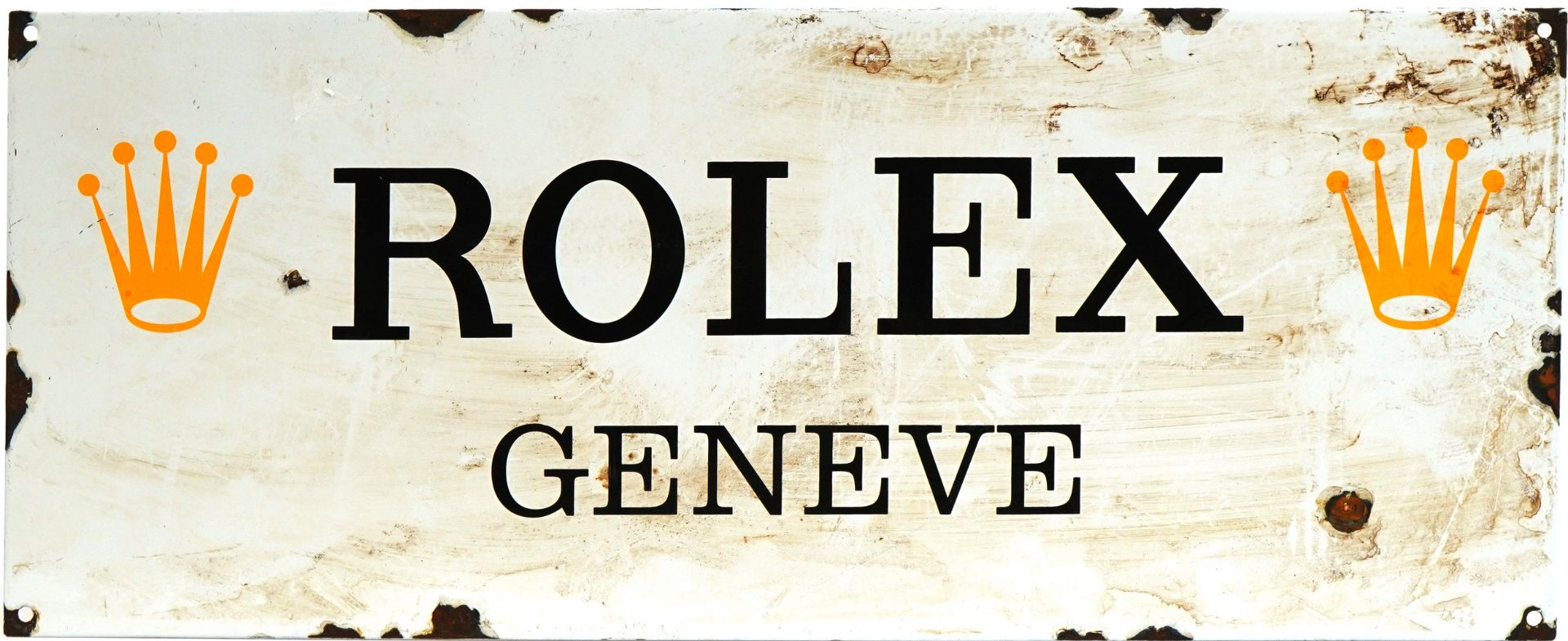 Enamel Rolex rectangular advertising sign, 60cm x 24cm