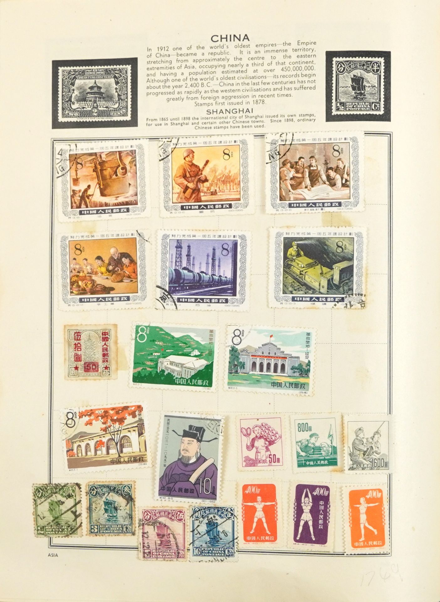 Extensive collection of world stamps arranged in albums, on envelopes and loose - Bild 12 aus 14
