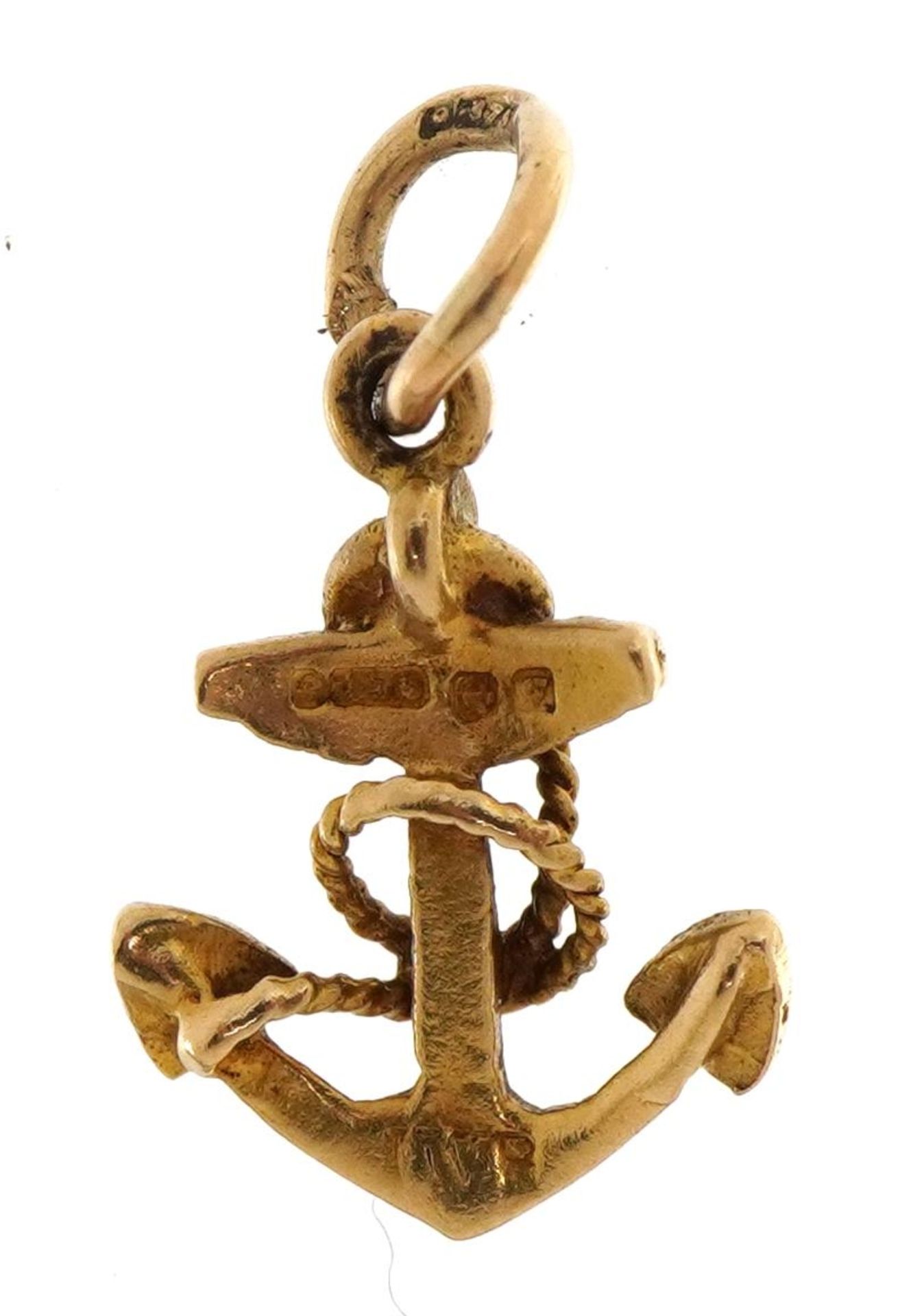 9ct gold anchor charm, 1.4cm high, 0.7g - Bild 2 aus 3