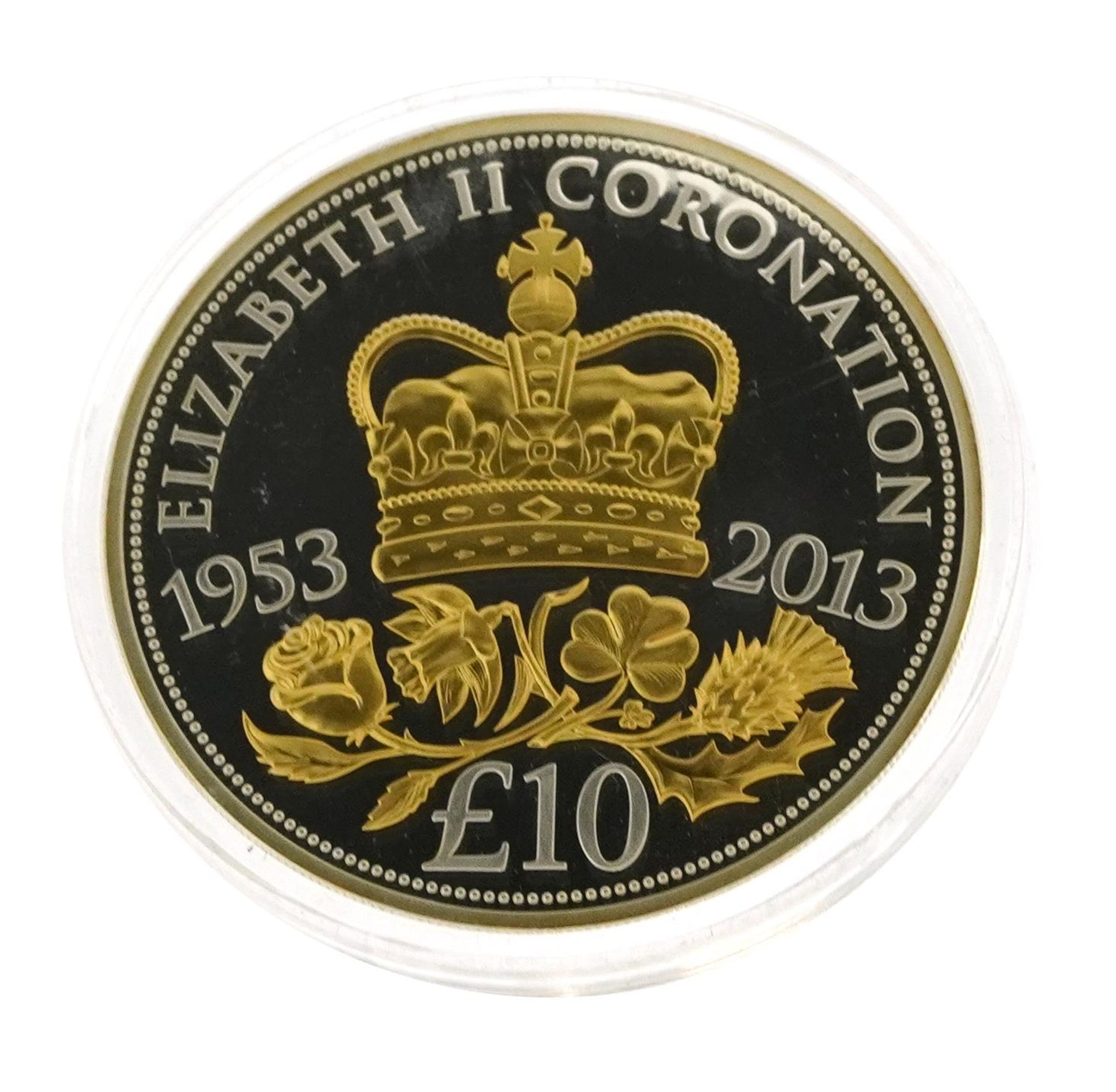 2013 The Jersey Coronation Jubilee silver five ounce ten pound coin with box and certificate, - Image 3 of 4