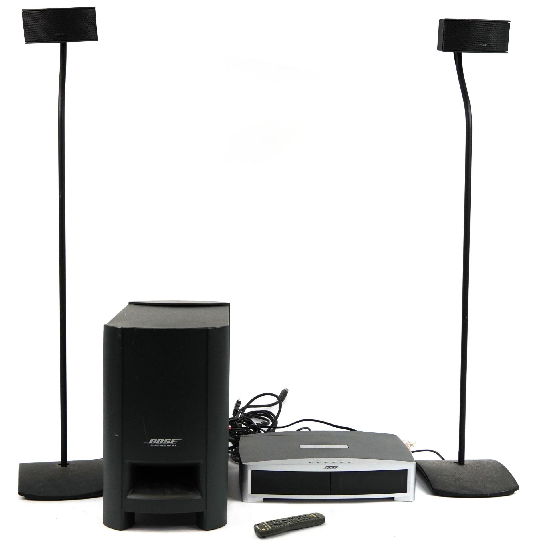 Bose audio equipment, DVD home entertainment system model GSX Series III with speakers and remote