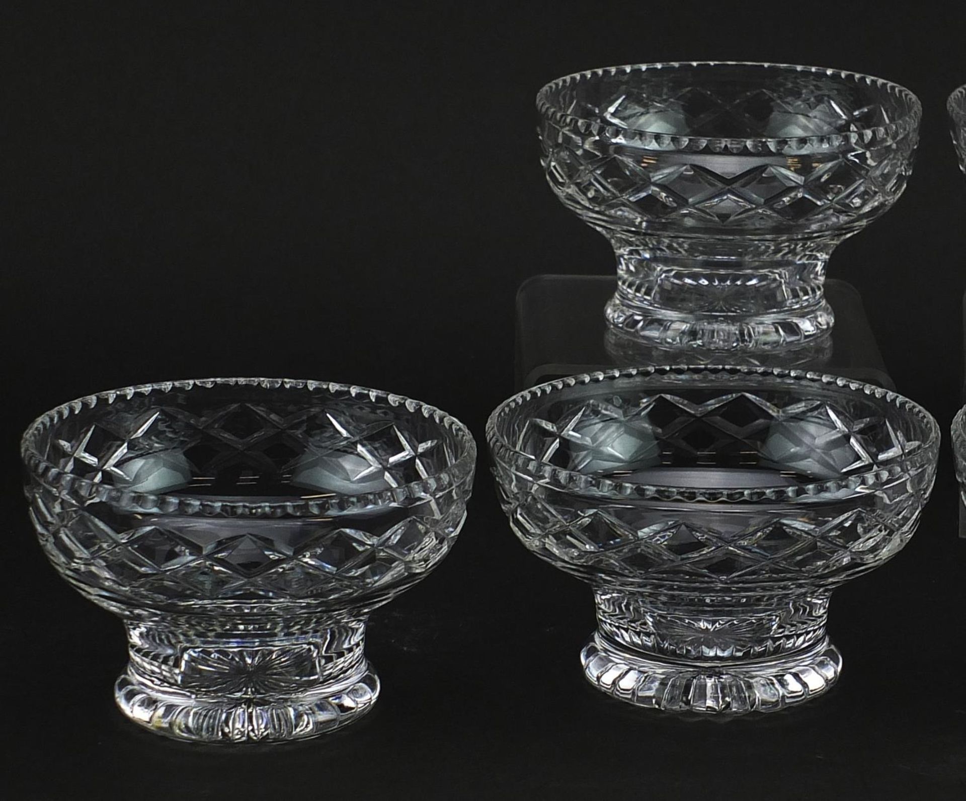 Set of six Stuart Crystal sundae dishes, each 11.5cm in diameter - Image 2 of 5