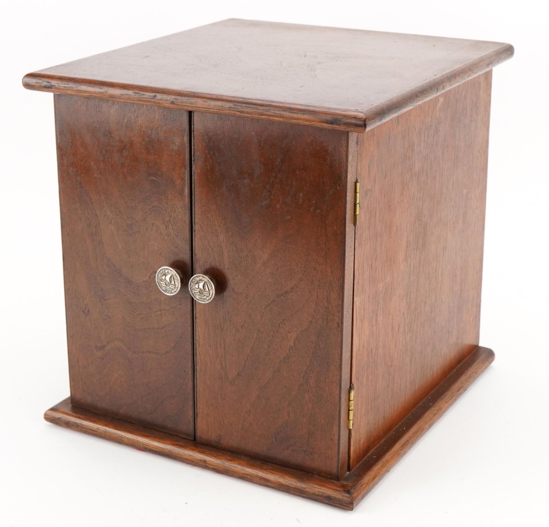 Oak table top ten drawer collector's chest, 25cm H x 24cm W x 25cm D - Bild 2 aus 3