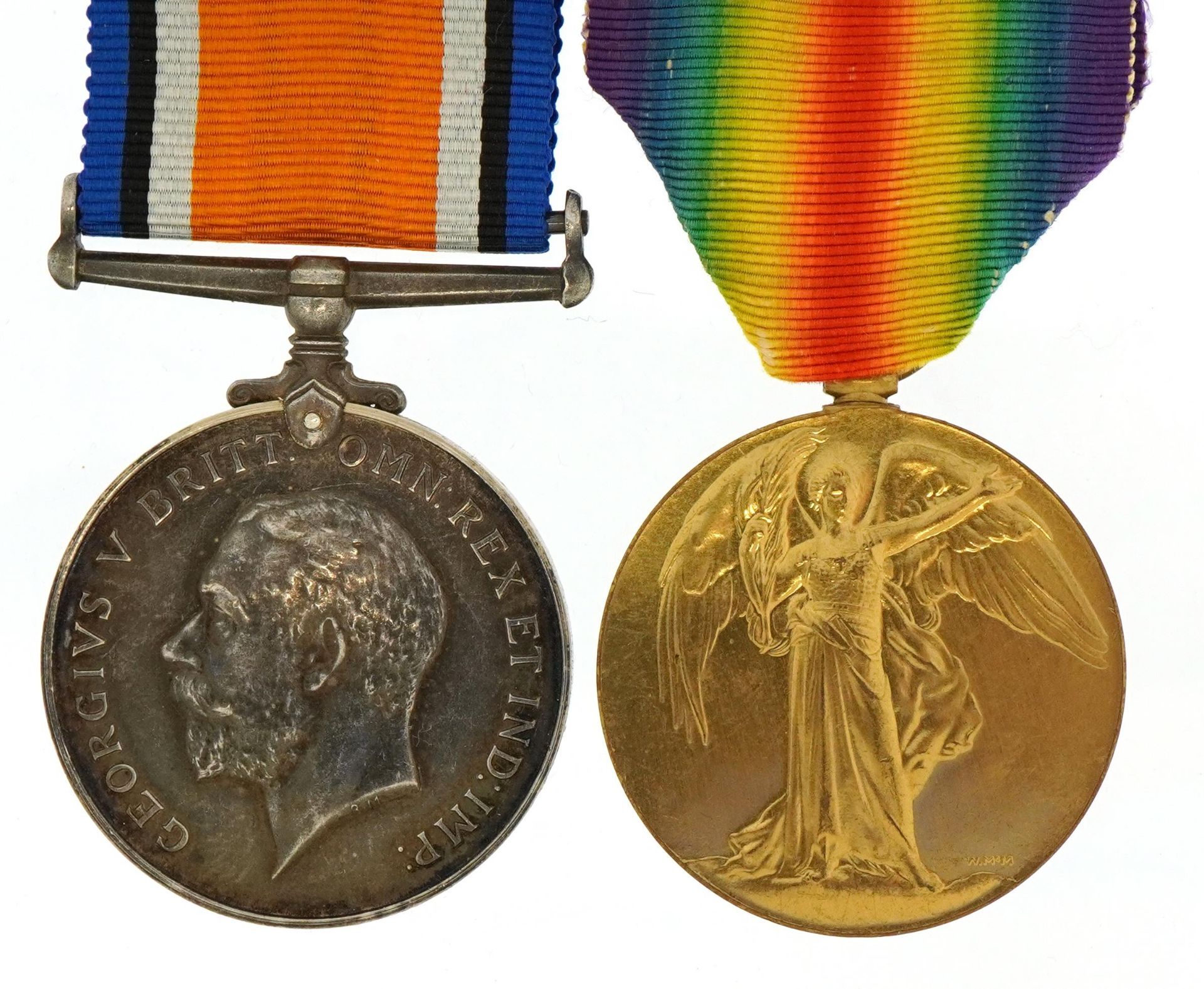 British military World War I pair awarded to 402196.2.A.M.S.M.DUTTON.R.A.F.