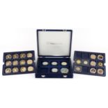 Collection of proof and other coins arranged in a fitted case including HRH Prince George of