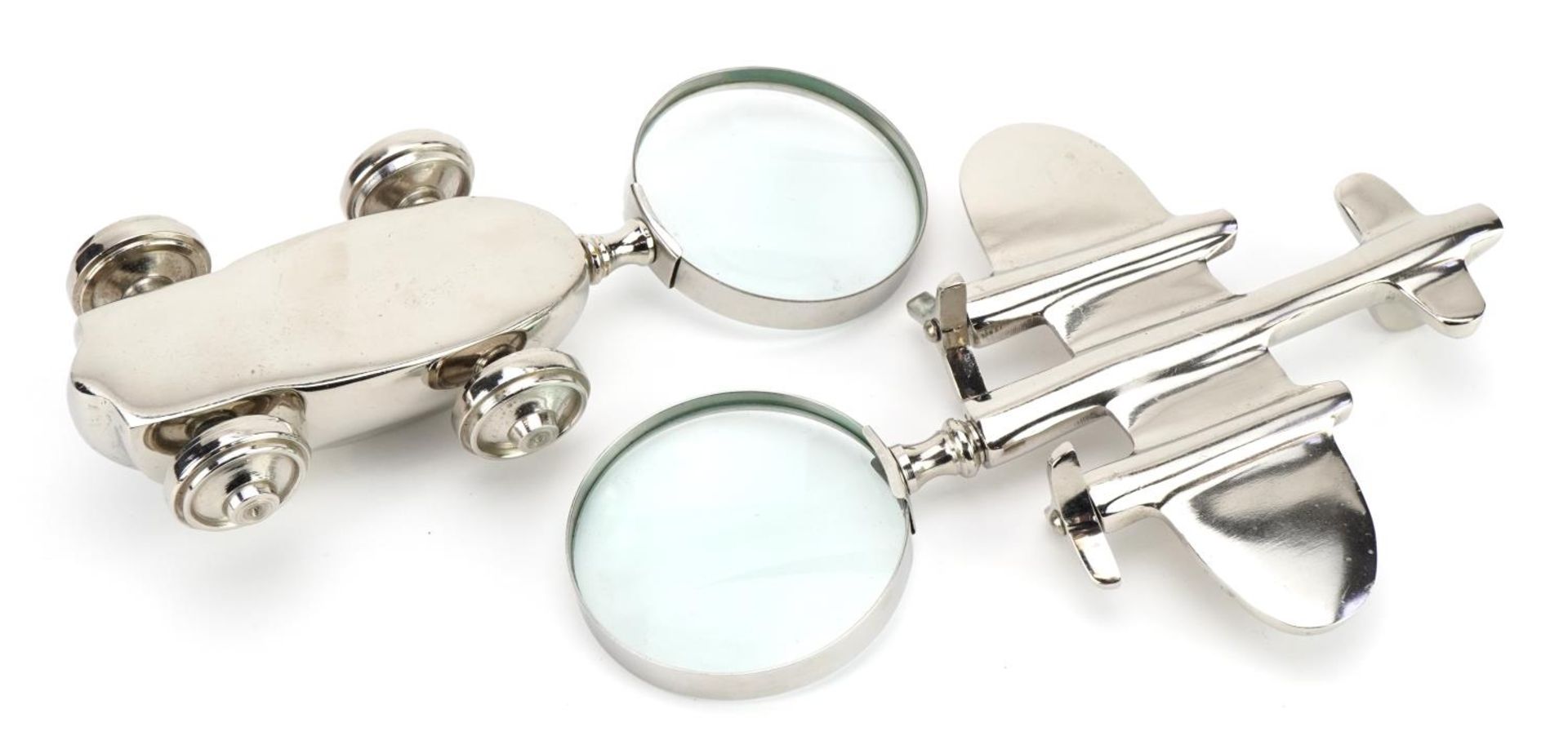 Two novelty magnifying glasses including one with aeroplane design handle, the largest 24cm in - Bild 3 aus 3