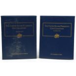 The United States Presidents coin collection arranged in two albums comprising volumes one and two