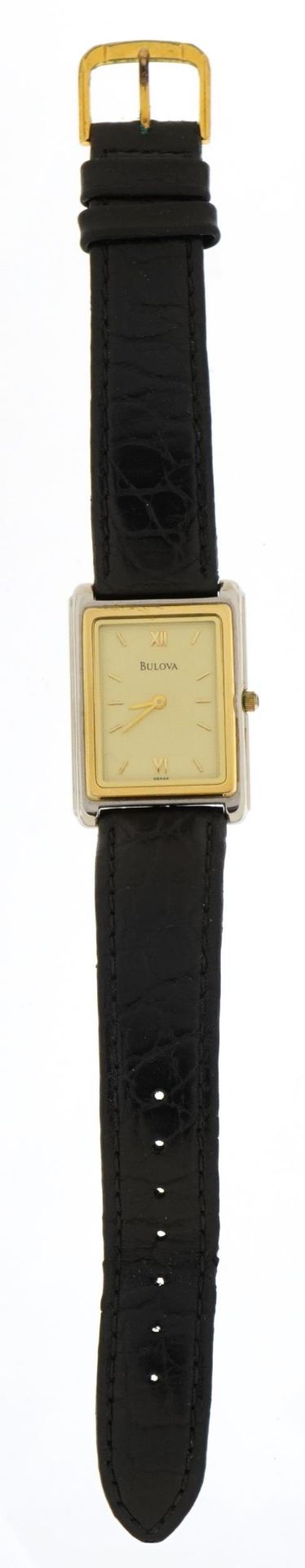 Bulova, gentlemen's quartz dress watch, the case 26mm wide - Bild 2 aus 5