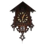 German carved Black Forest cuckoo clock, 41cm high