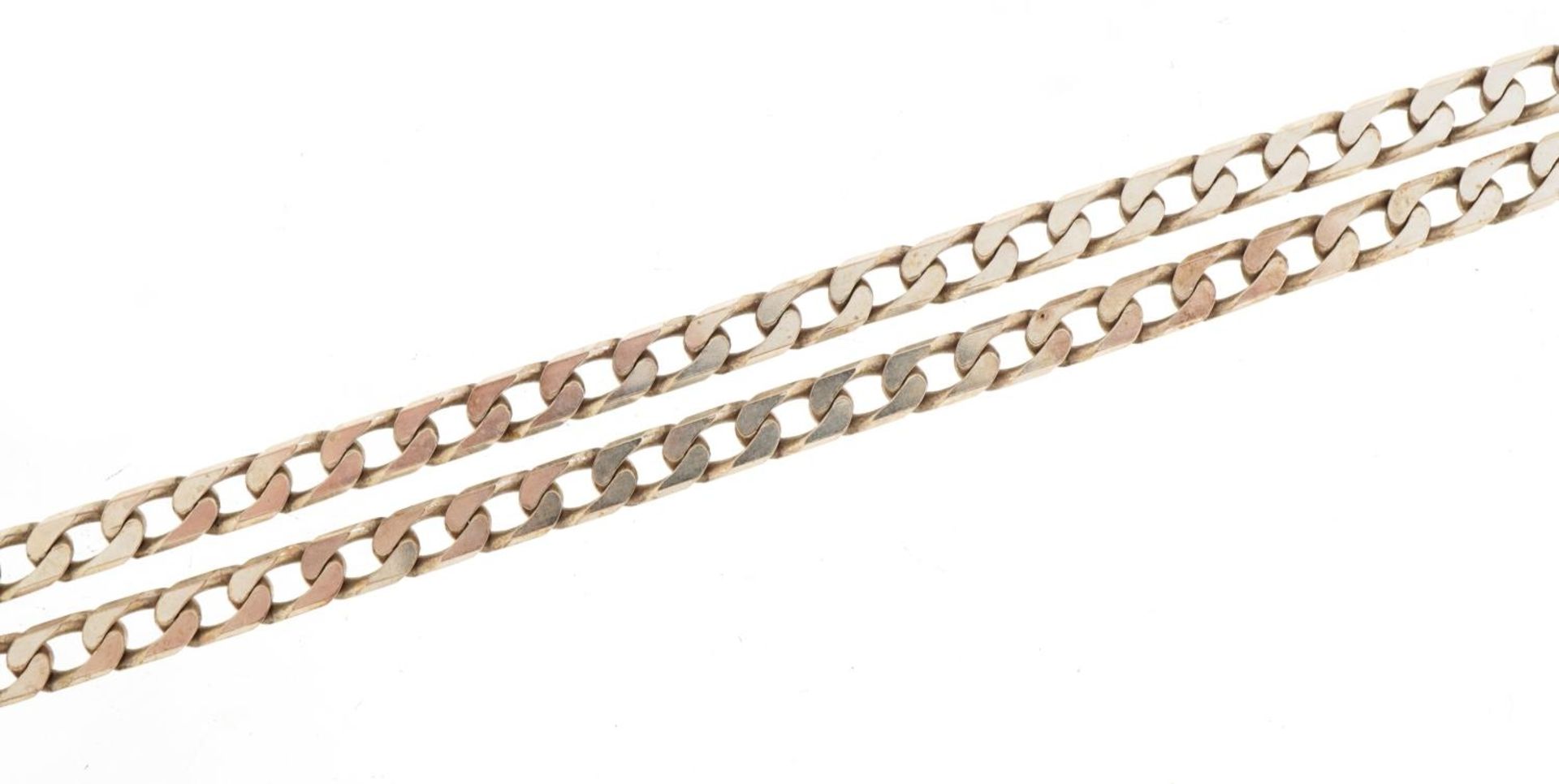 925 silver curb link necklace, 48cm in length, 20.1g
