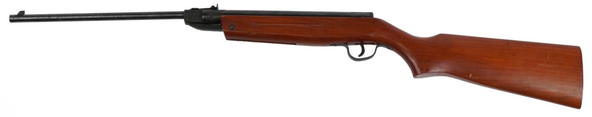 Vintage Anon-Shaw 400 snap barrel air rifle, 90cm in length