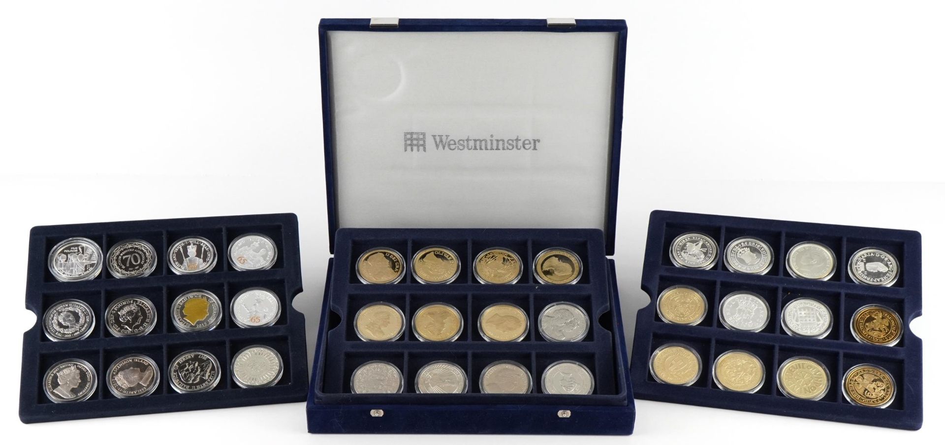 Collection of commemorative proof and other coinage, some probably silver including Elizabeth II