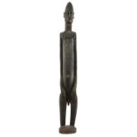 African tribal interest floor standing carved hardwood fertility figure, 102.5cm high